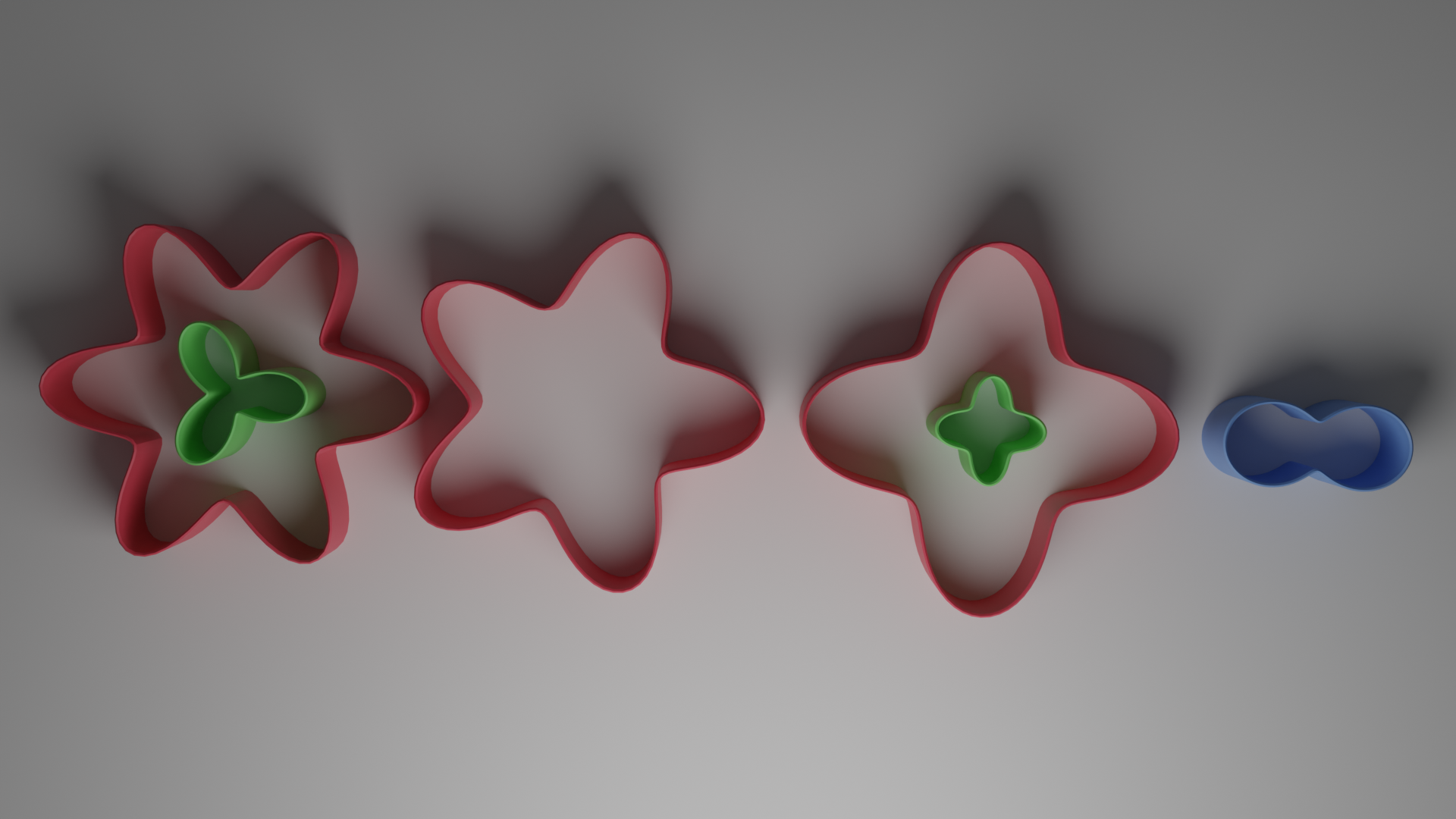 Geometric flower cookie cutters