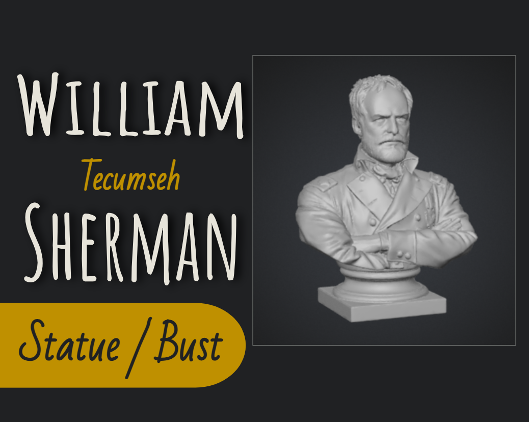 William Tecumseh Sherman Statue Bust