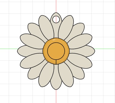 Flor minimalista tipo margarita