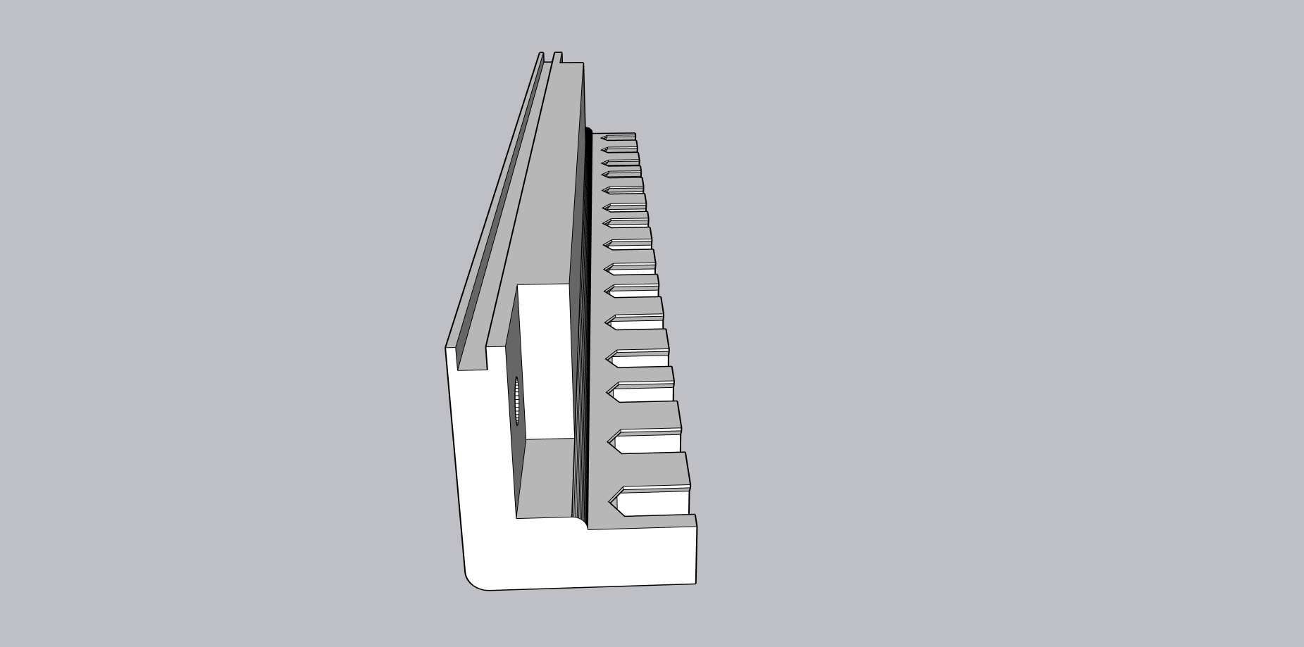 Lab Rax Modified 5U Bolted Post rounded 3D model