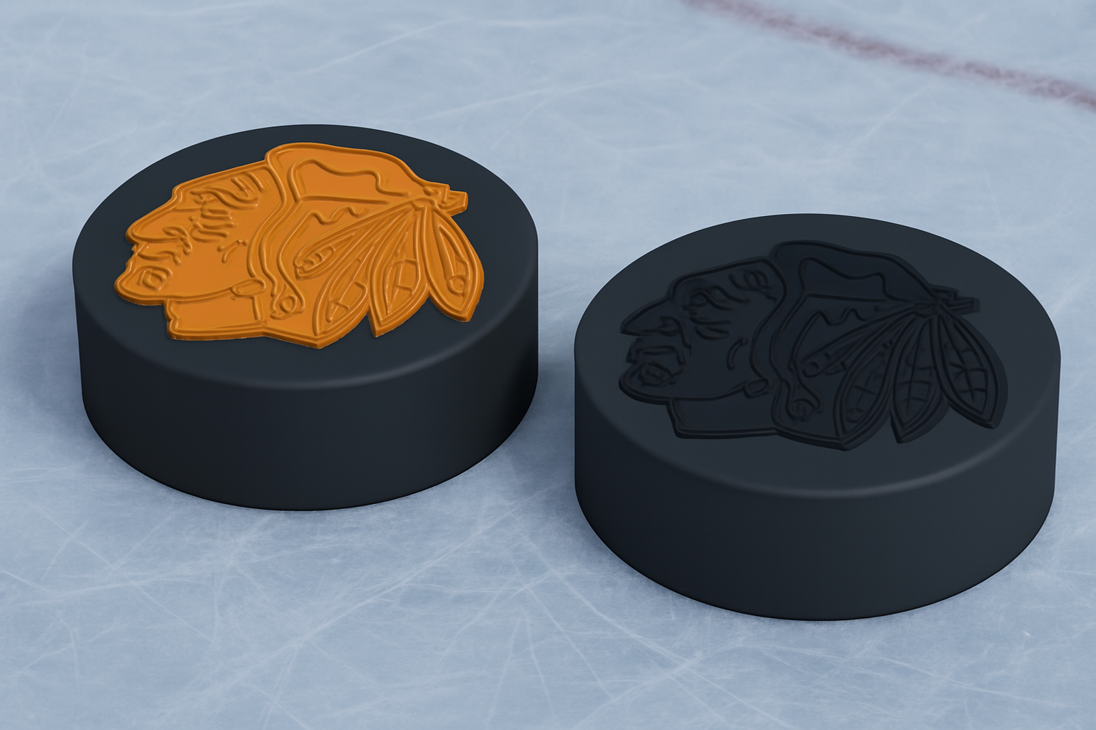 Chicago Blackhawks NHL Hockey Puck Logo