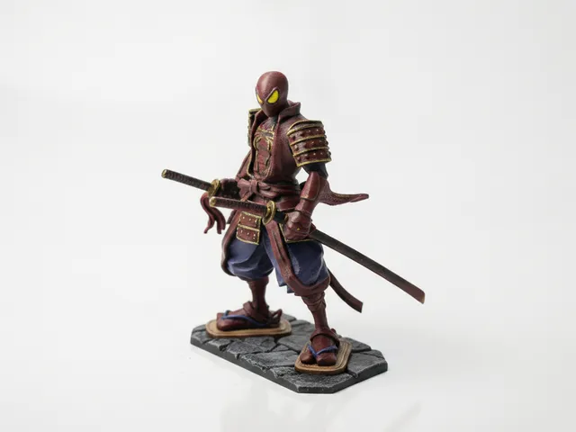 Samurai Spidey Figurine Marvel Collectible 3D Printable