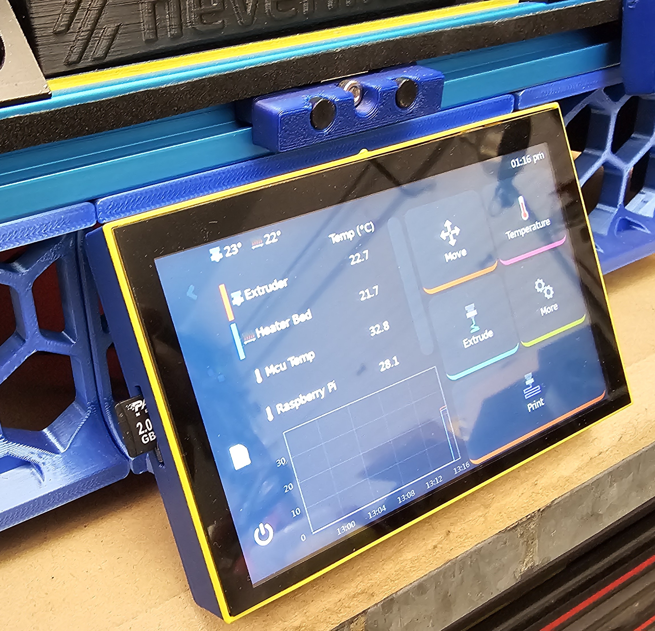 Skirt & TFTP 5" Screen frame for Voron 2.x Skirts with SD card Reader for Firmware updates