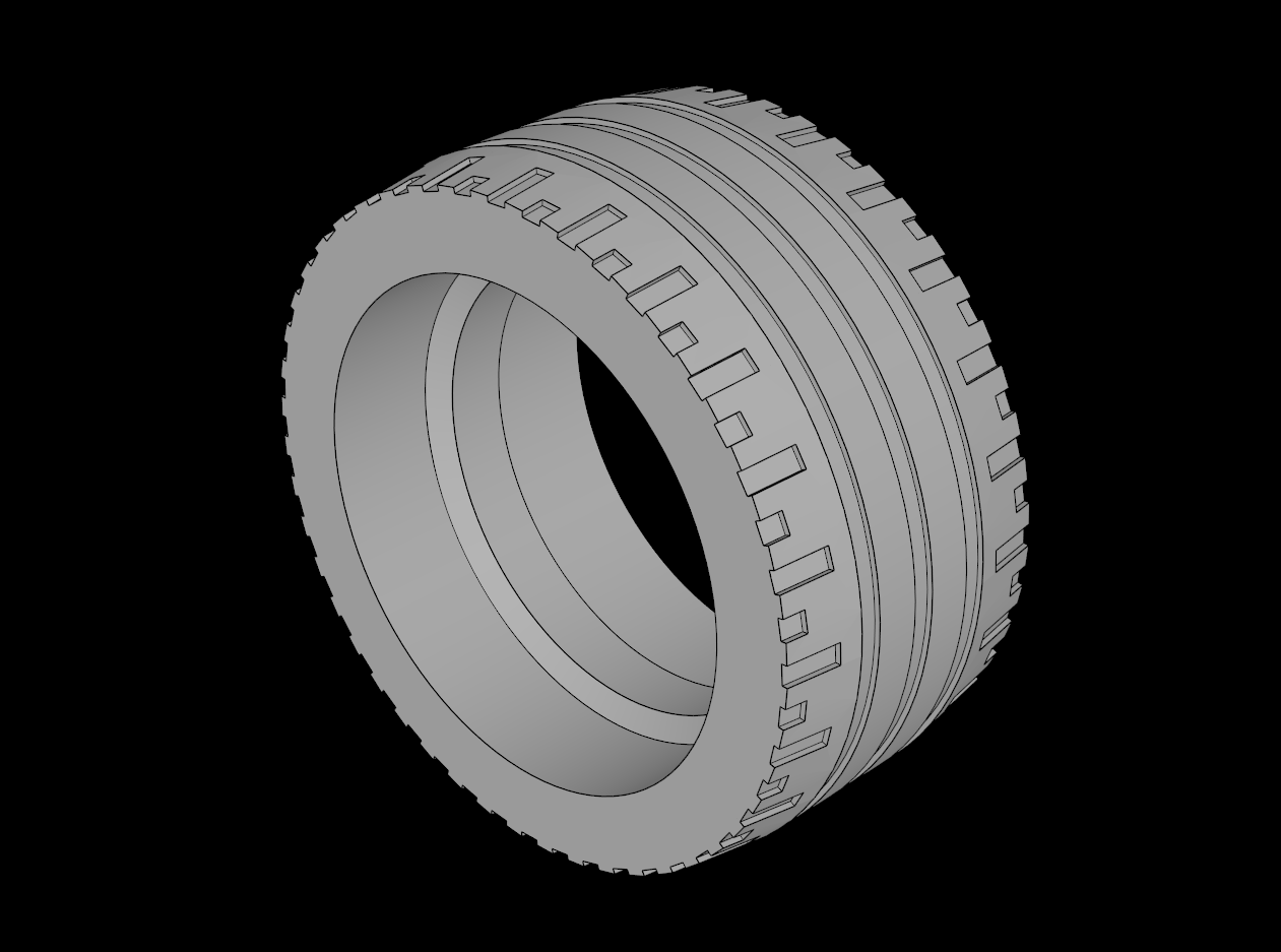 Lego Compatible (18977.dat) Tire 11.2/ 28 x 17.6 Intermediate