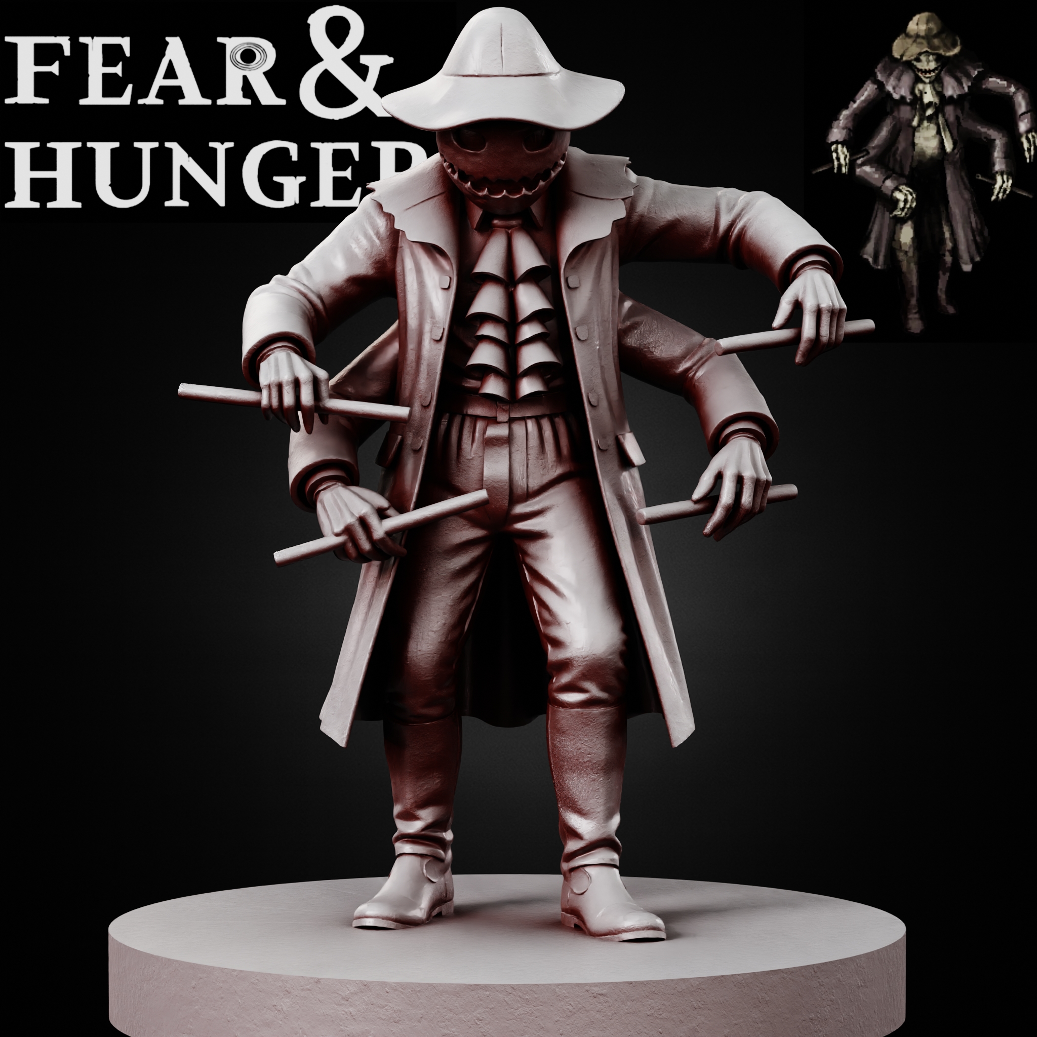 BODY SNATCHER Fear and Hunger tabletop D&D RPG miniature figurine – scale STL Fan Art