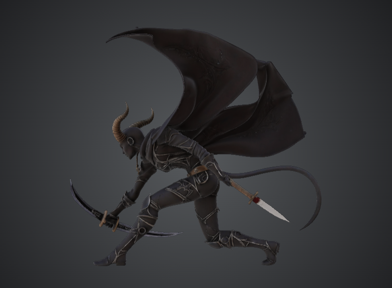 Demon Assassin Rogue – Dual Blade Infernal Warrior — miniatura 2