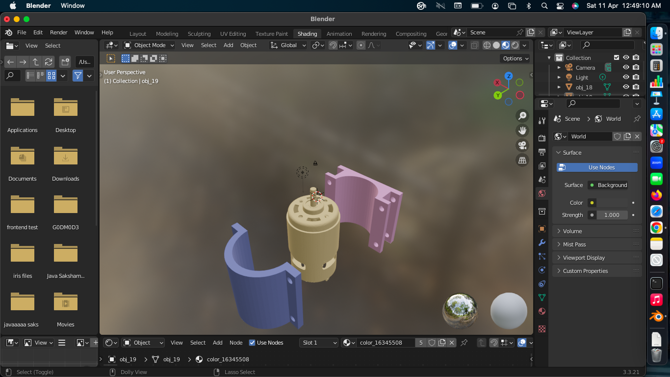775 motor clamp 3D model