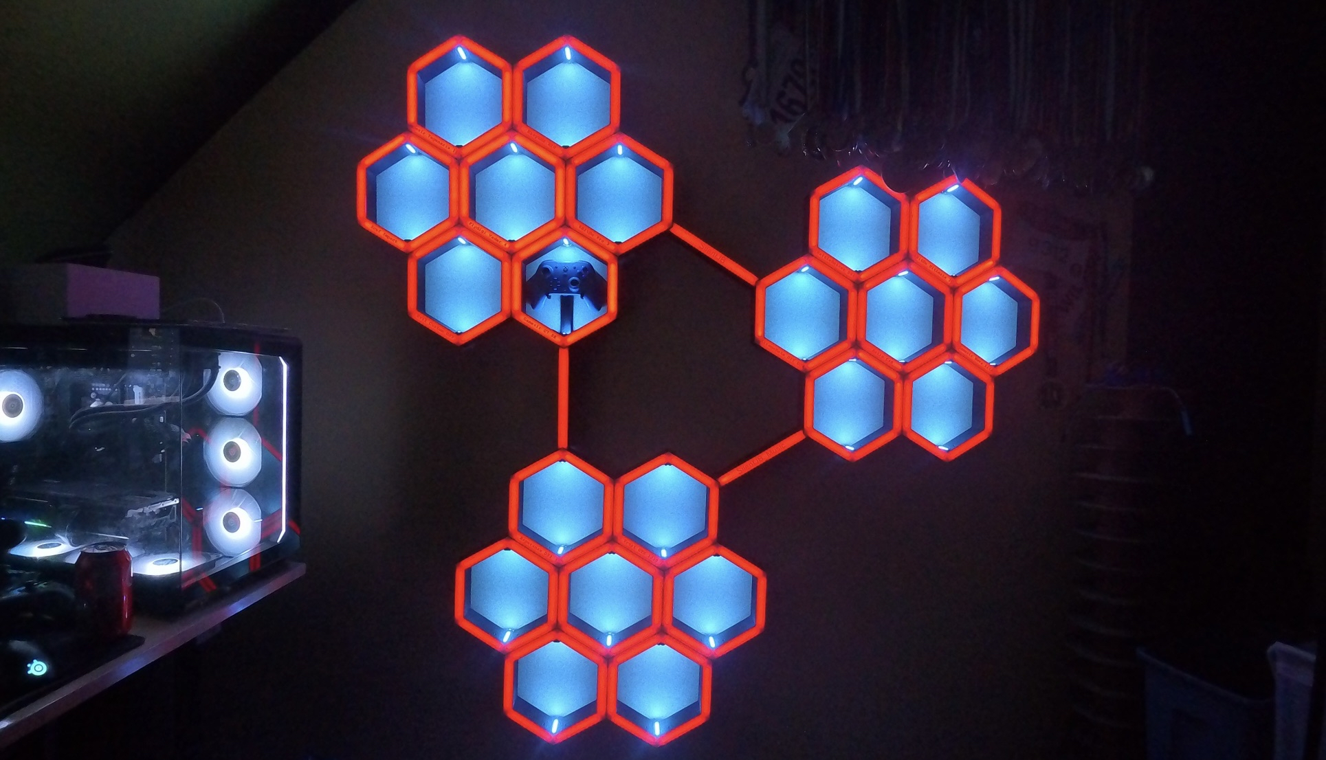 Miniatura 3 do modelo 3D Hexagon LED display shelf