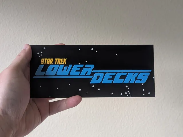 Star Trek Lower Decks Logo with Frame + Stand