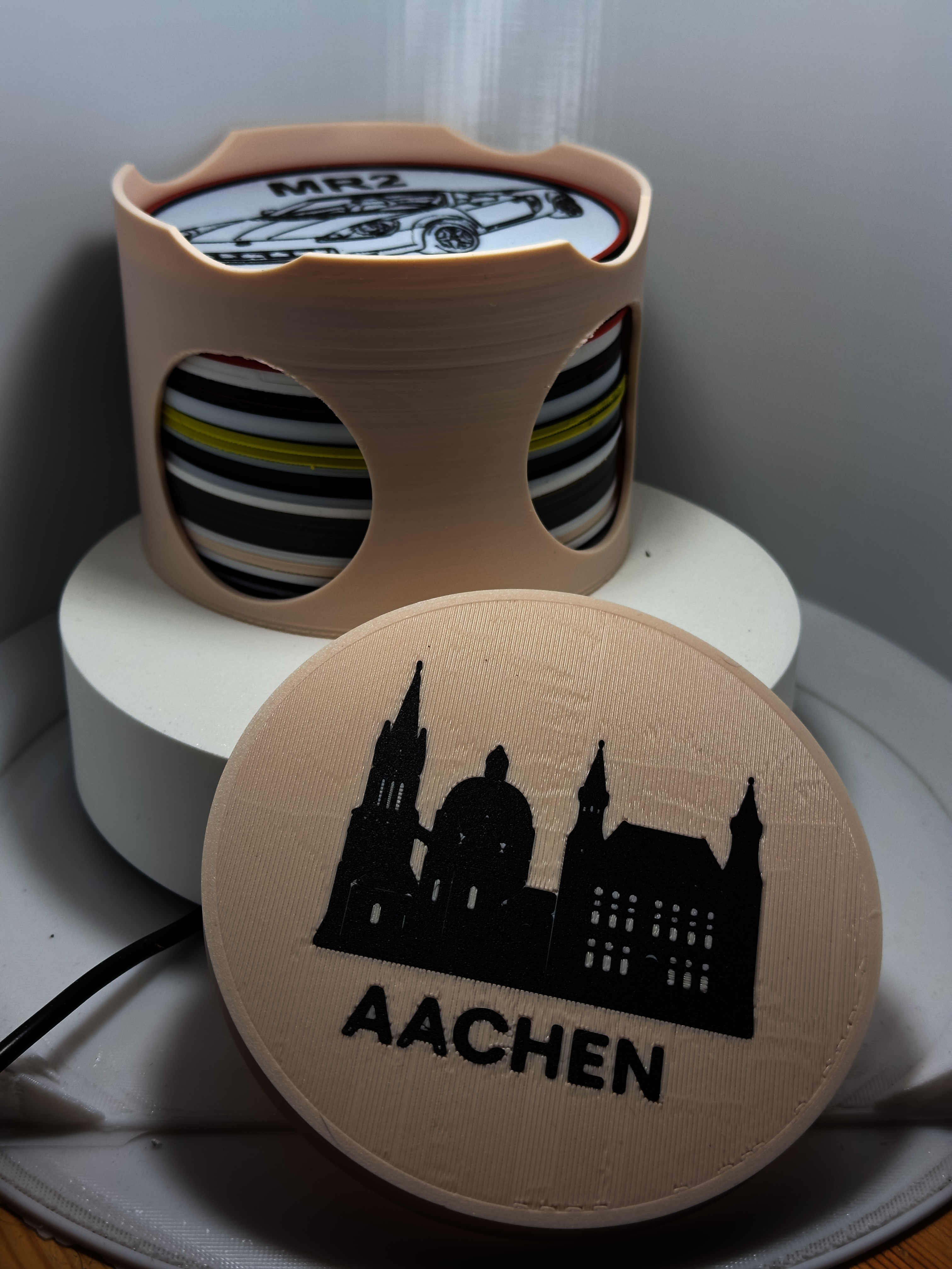 Dekorative Aufbewahrung für Untersetzer (100mm)