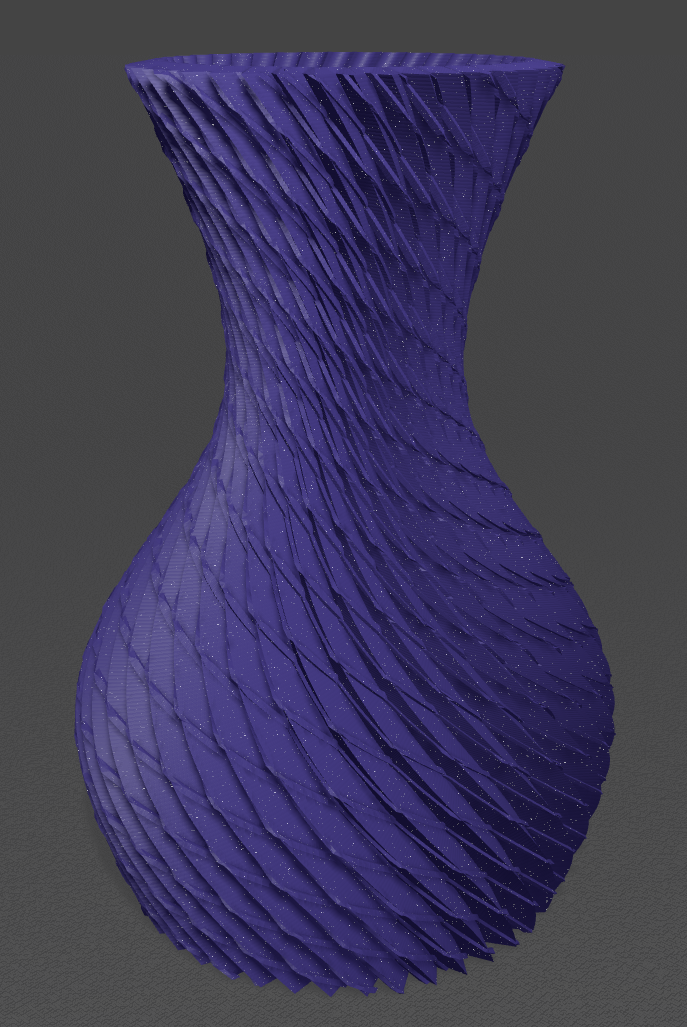 Vase Sharp Spiral 3D model