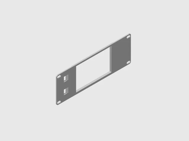 2U Elcrow 5-inch Display Panel with 2 Keystone Ports for 10-inch Racks