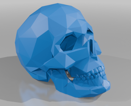 Spooky Low Poly Halloween Skull