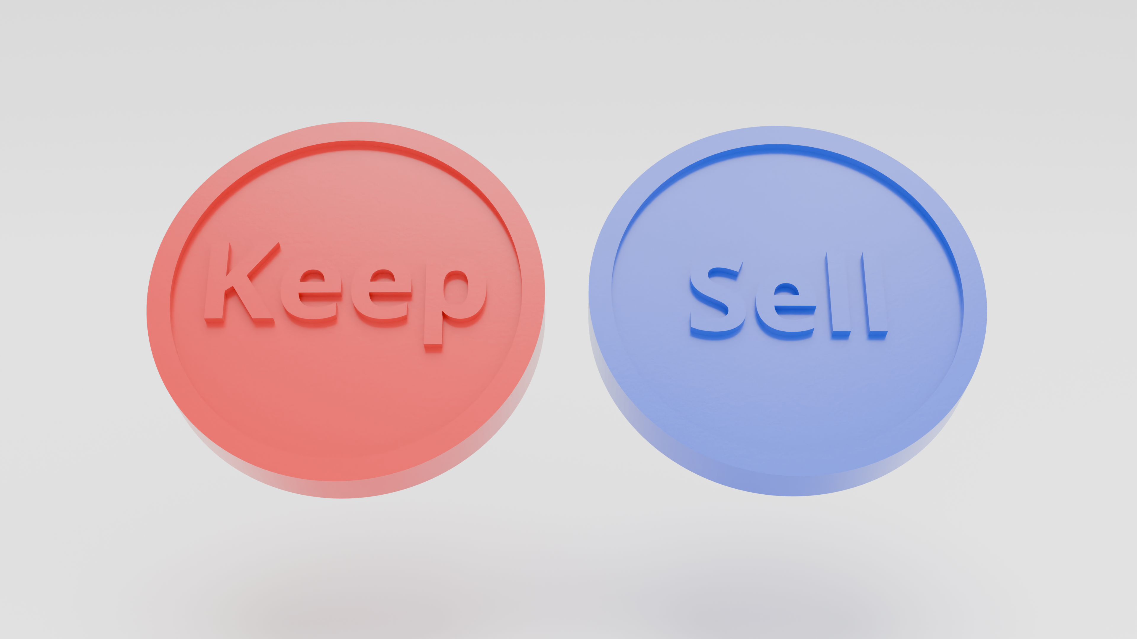 Double Sided Decision Coin (Sell/Keep), fast print 3D model by Dan