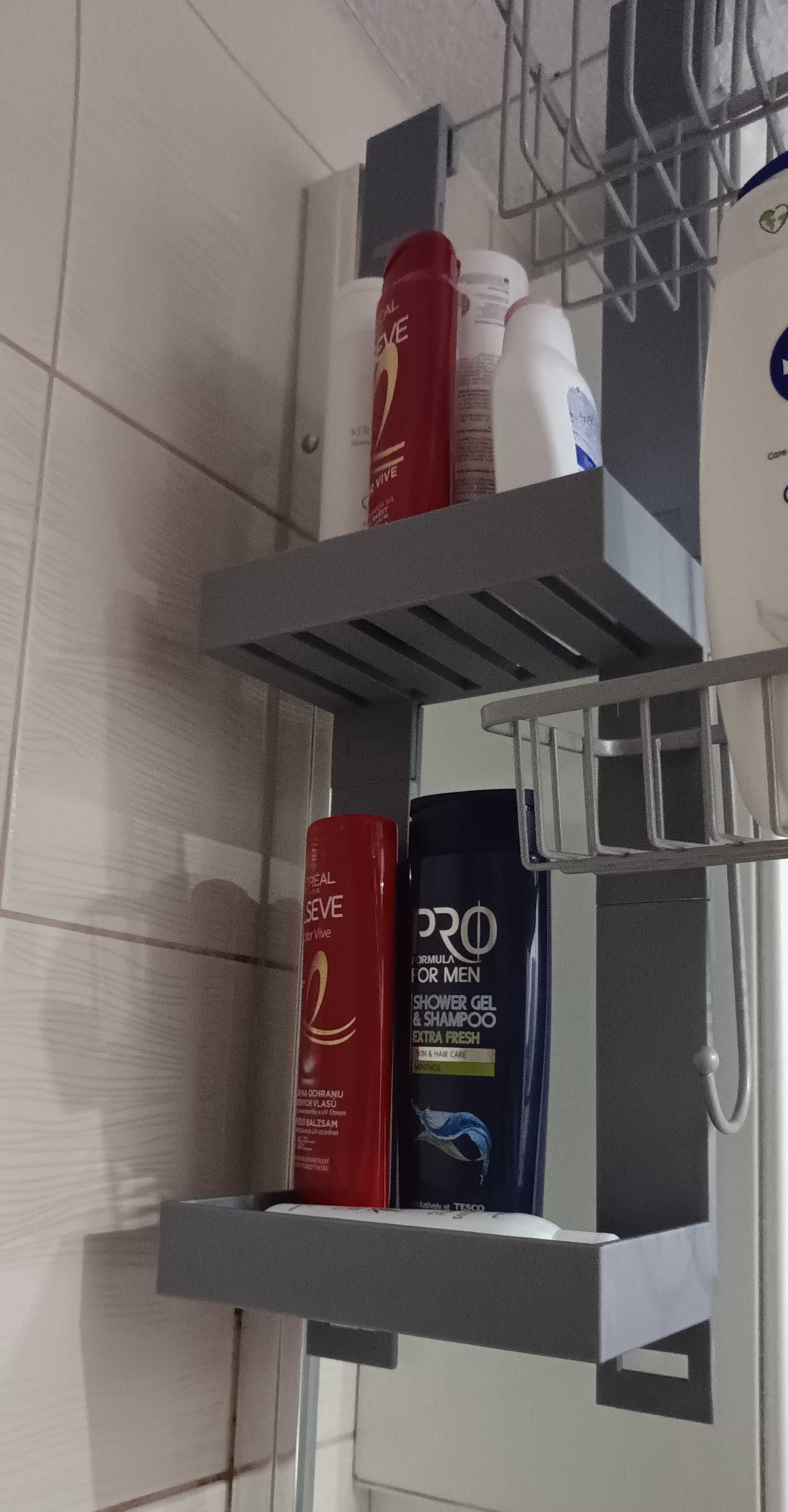 Modular Glass Hanging Shower Shelf to Smaller parts