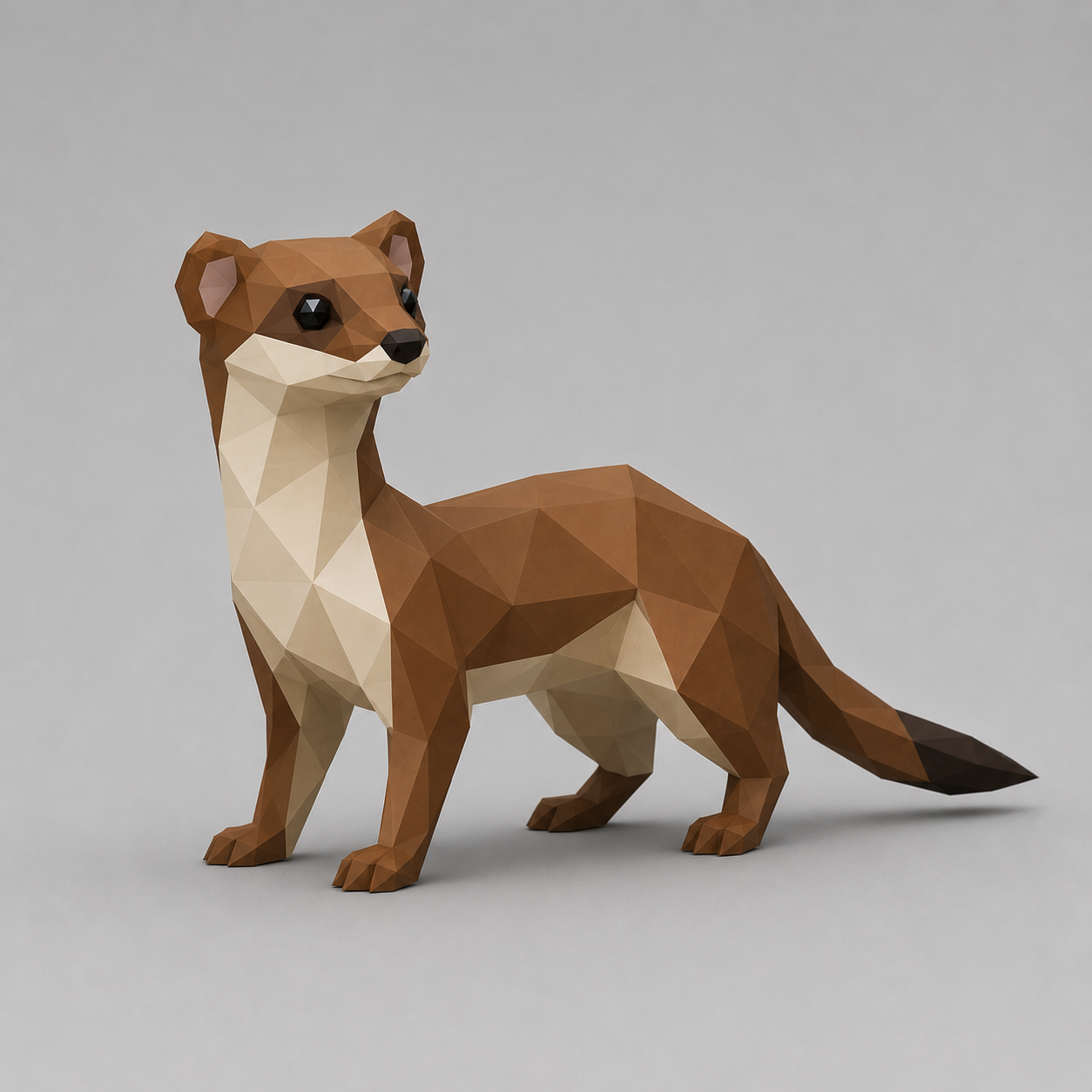 Low Poly Weasel