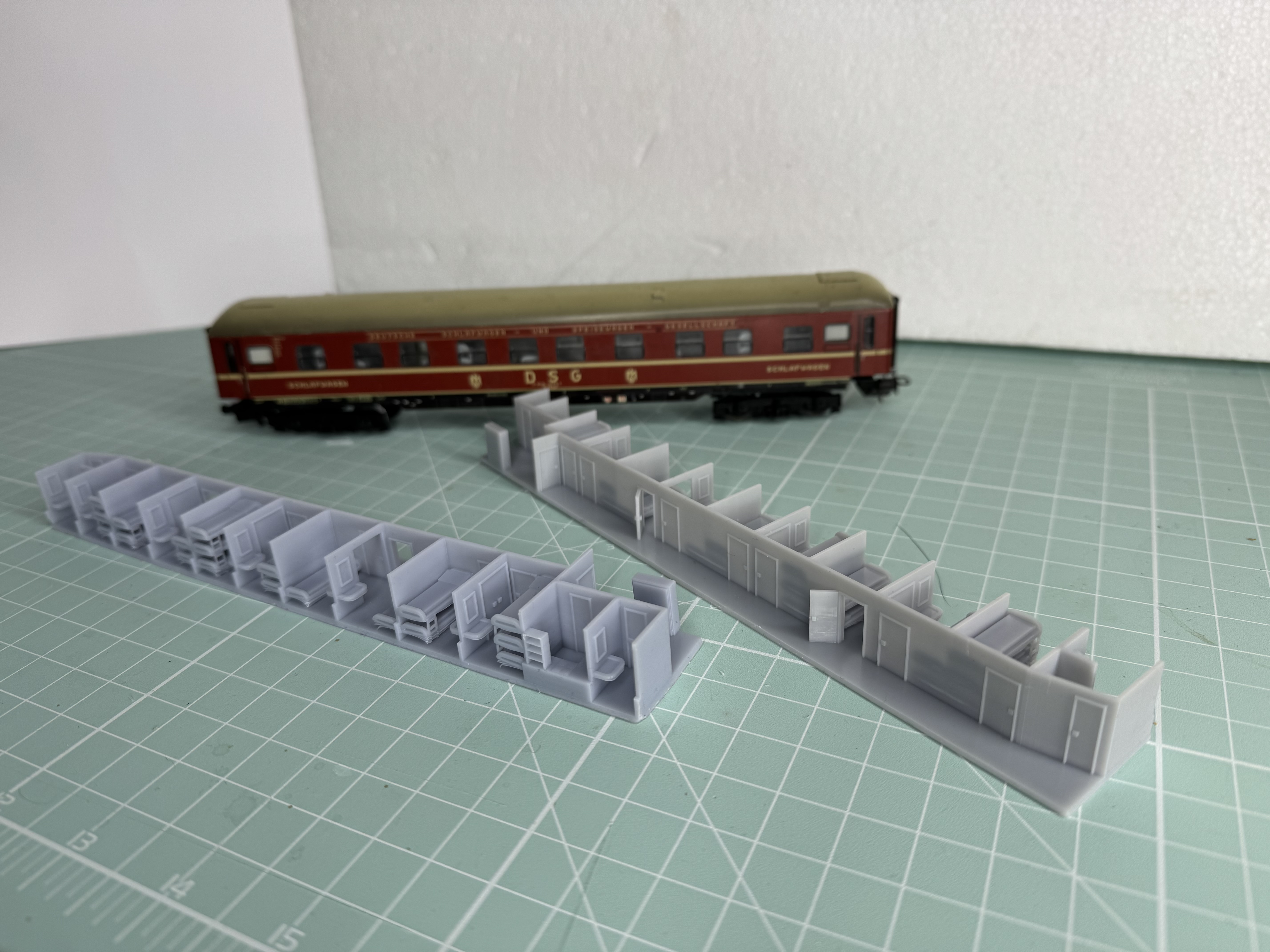 Inneneinrichtung für Märklin 4064 Schlafwagen (24cm / H0)