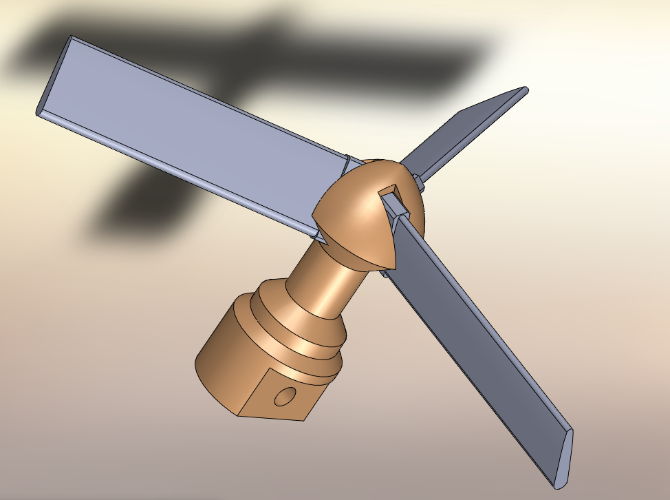 Fan Blade/Spindle and Brackets for NEMA17 Pancake Stepper Motor