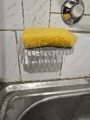 Draining kitchen sticky sponge holder