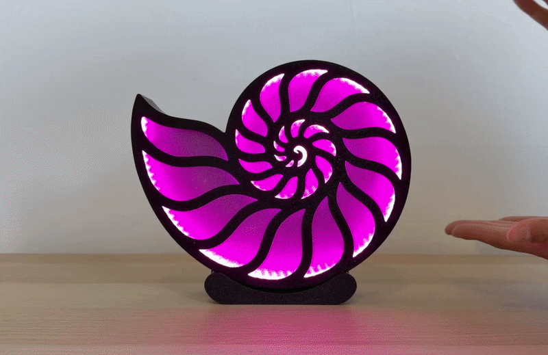 Sound-Reactive Nautilus Lamp (Arduino Project) by Sean Liang