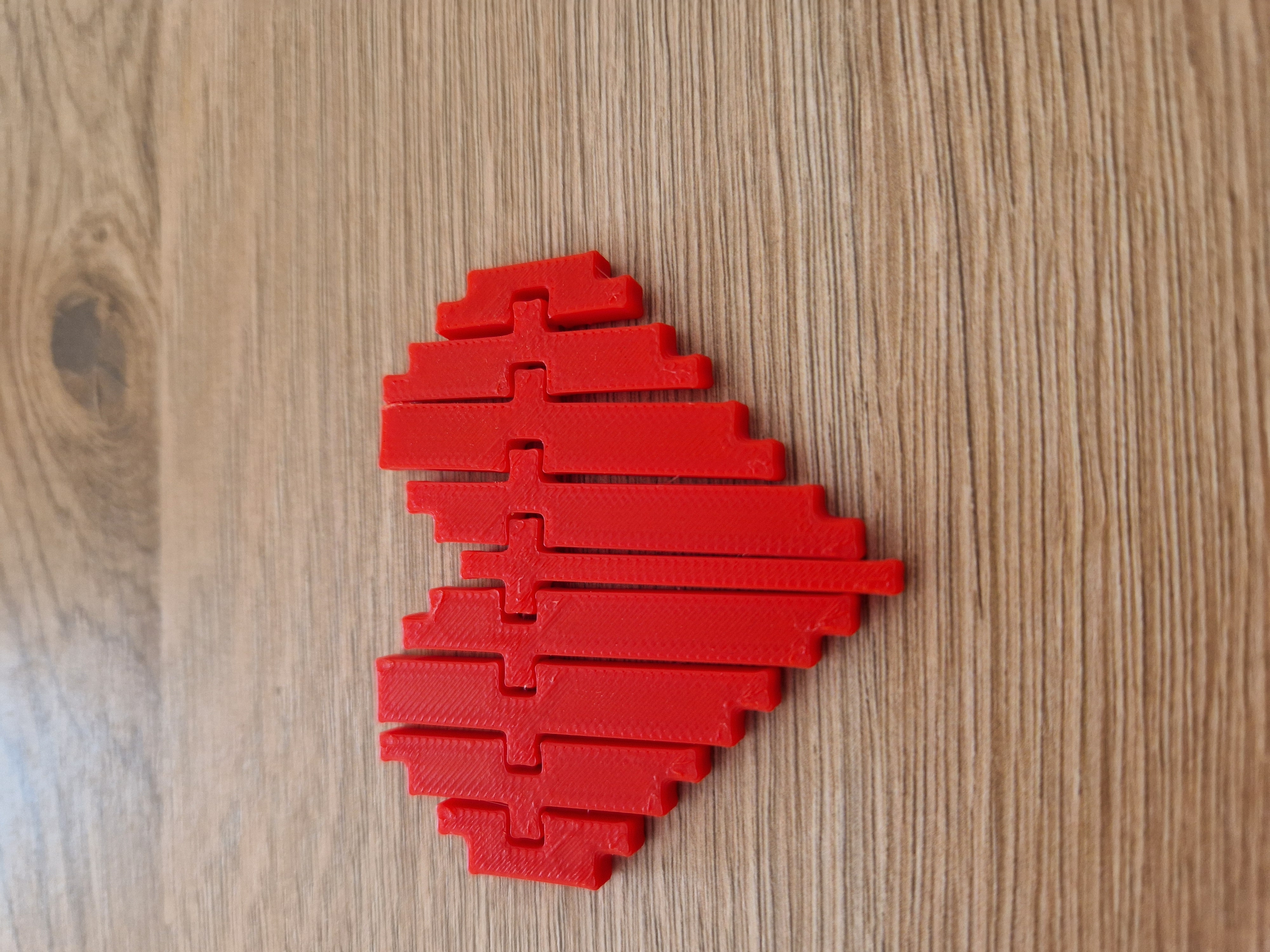 Pixelated flexi heart.