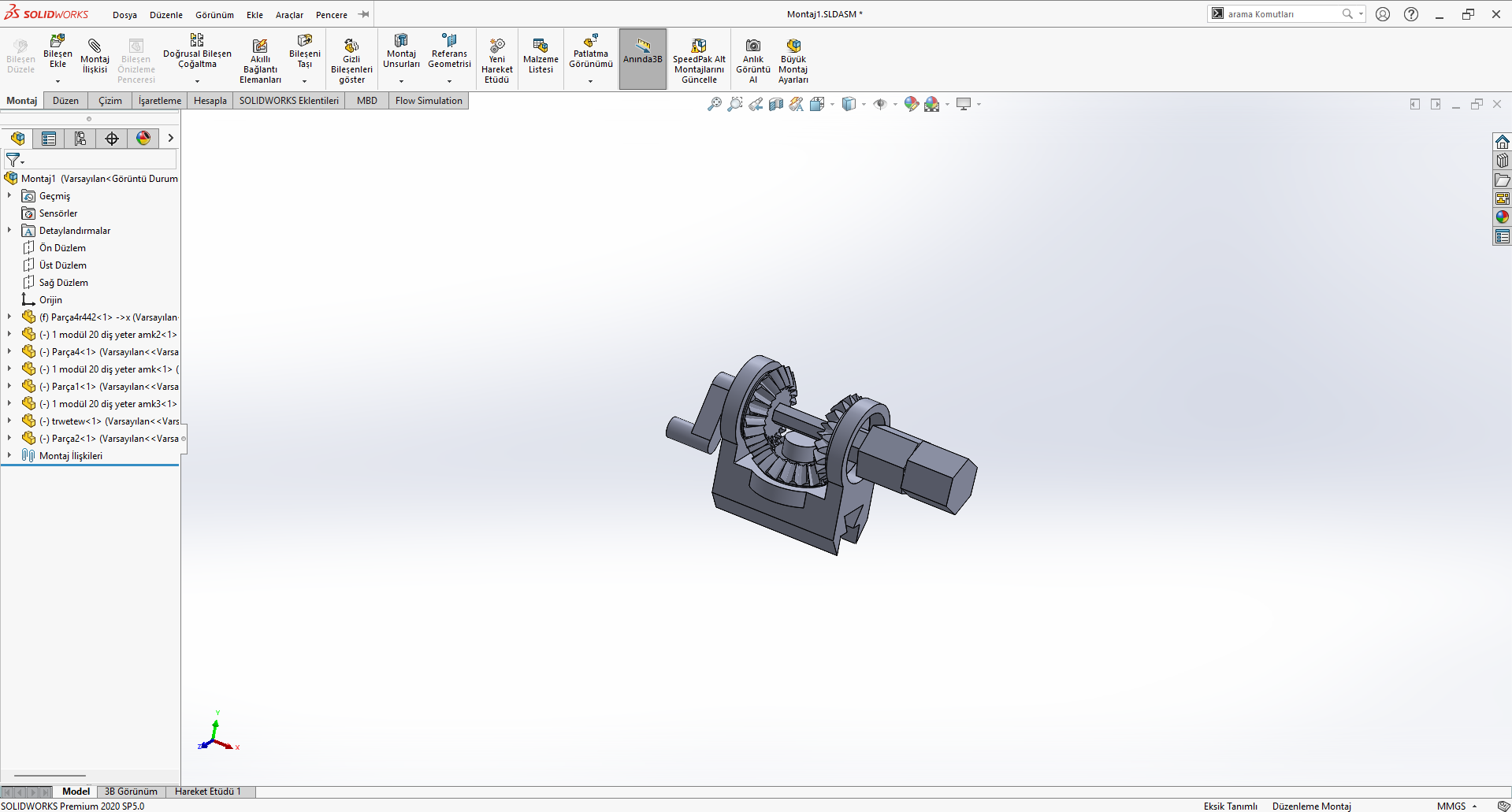 Coaxial propeller mechanism (scale-down)