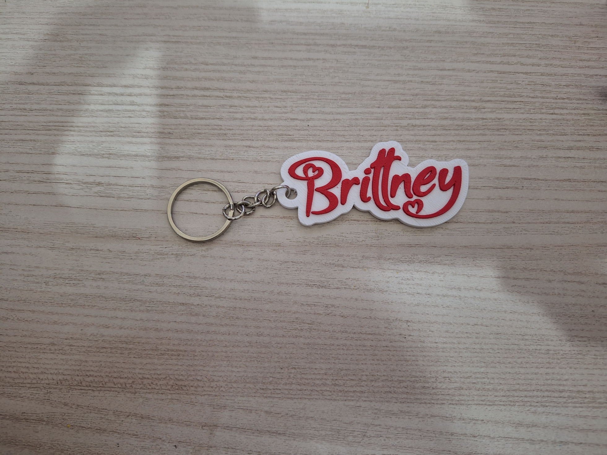 Keychain whit name Brittney - Love stile - Name Tag
