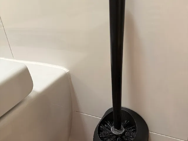 Wall mounted Organic Toilet brush holder - two parted for cleaning - Wand Toilettenbürsten Halter