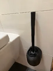 Wall mounted Organic Toilet brush holder - two parted for cleaning - Wand Toilettenbürsten Halter