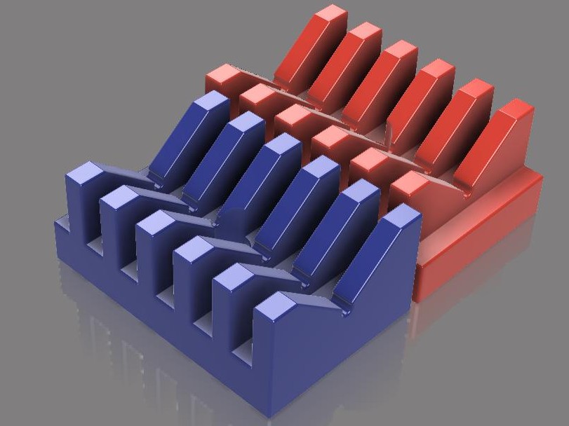 Tube Clamp Interlocking V Block 3D model