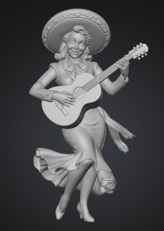 Mariachi Dancer with Guitar