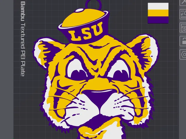 LSU Tigers Oversized Necklace Retro Logo