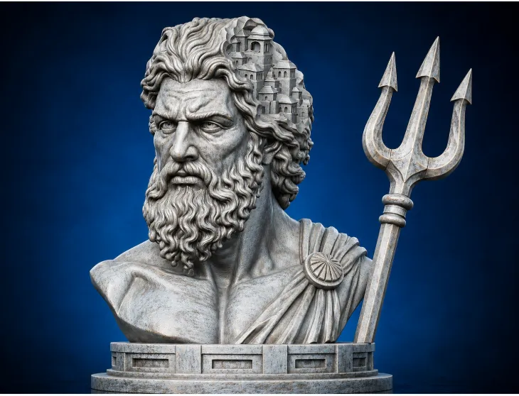 Poseidon Bust – Temple of Atlantis by tom3dmodel | Download free