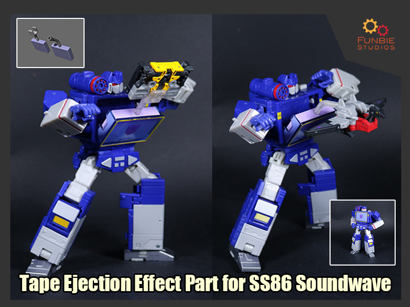 Tape Ejection Effect Part for Transformers SS86 Soundwave