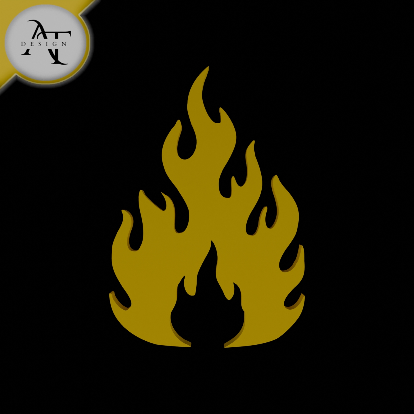 Simple Flame Symbol - 2D Art