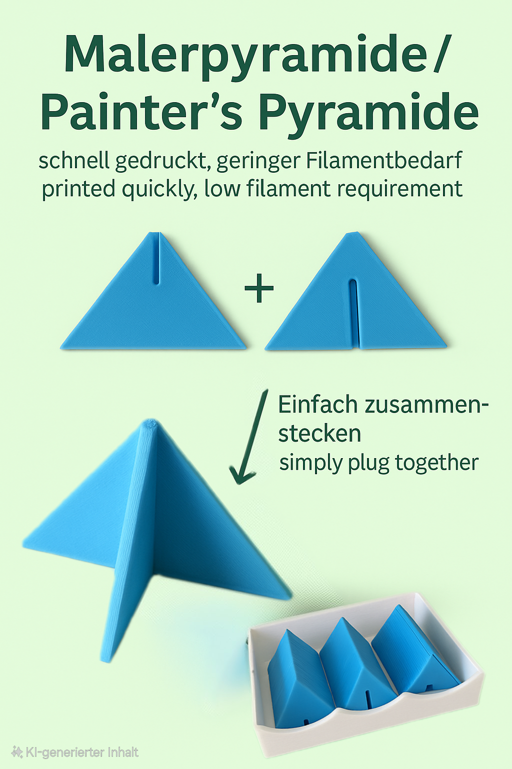 Malerpyramide Lackierspitze / Painters pyramid triangle painting support