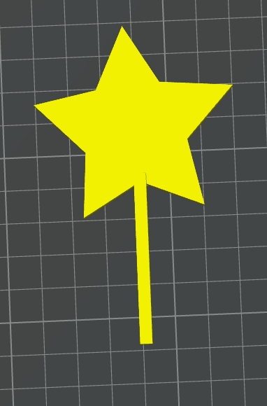 hvězdové zapichovátko do hlíny (star-shaped clay awl)