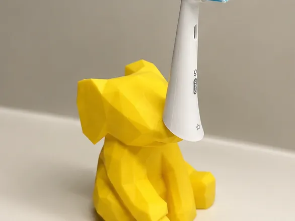 Low-Poly Elephant – Oral-B iO Toothbrush Head Holder