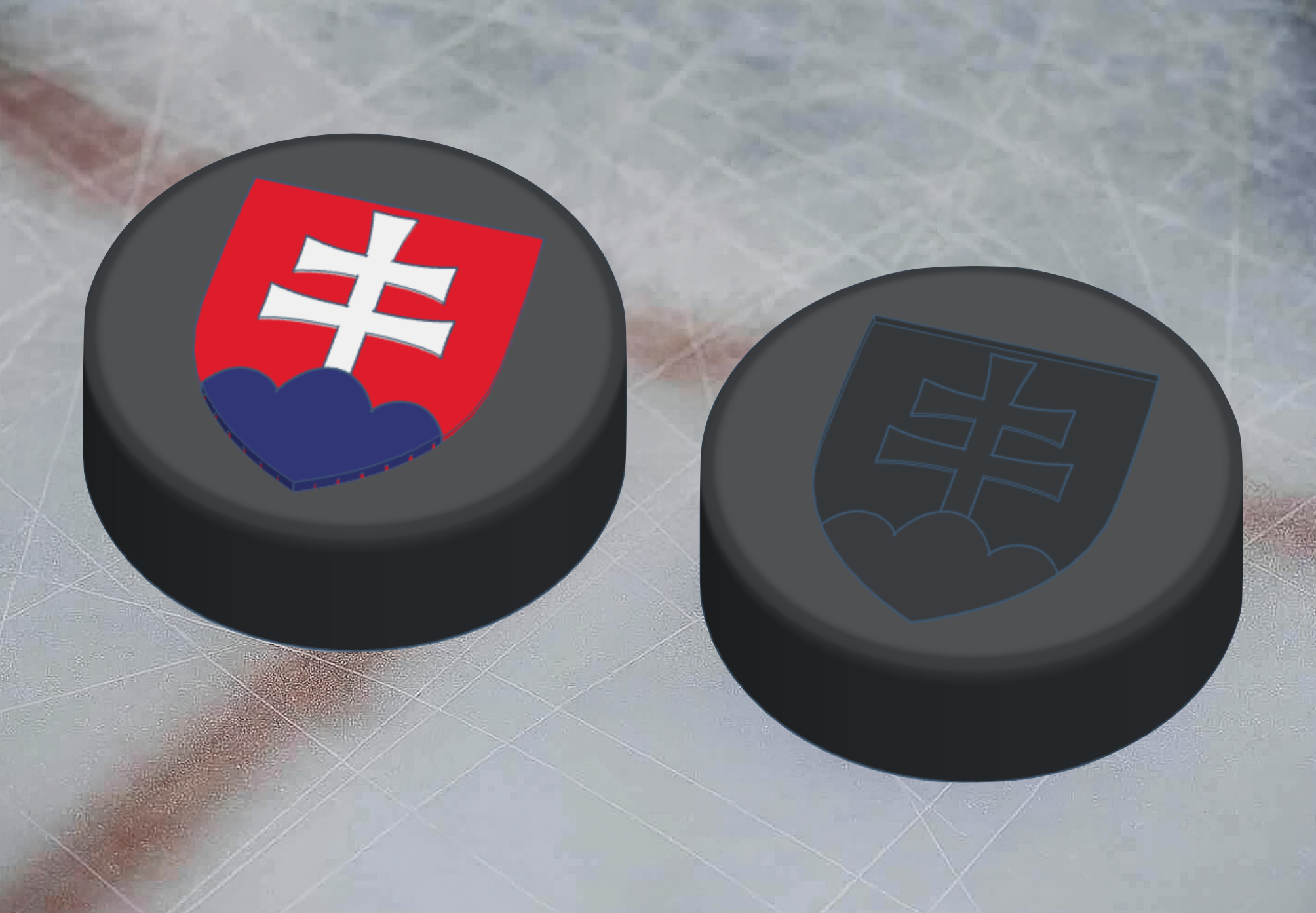 Slovakia Slovensko Hockey IIHF Logo and Puck