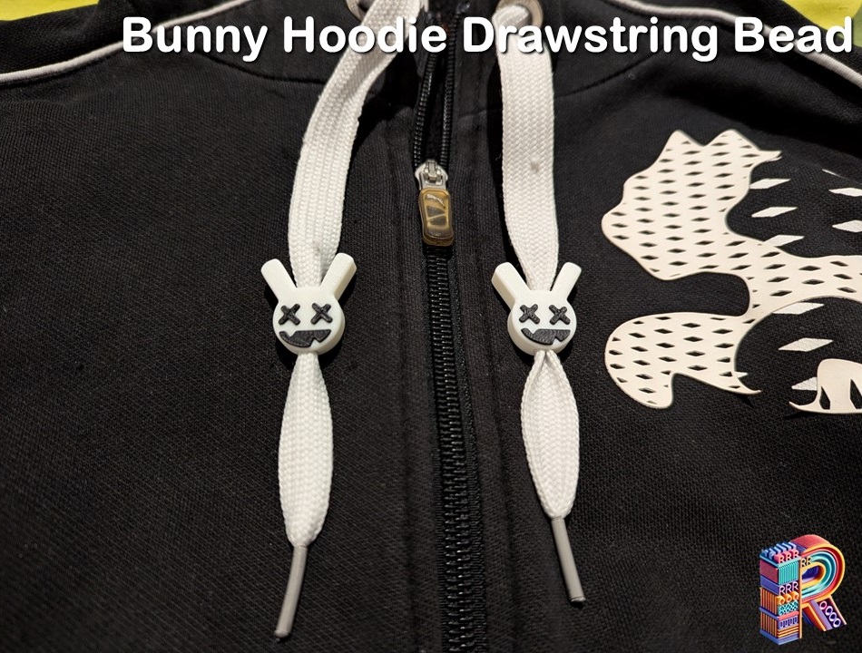 Creepy Bunny Drawstring Hoodie Bead