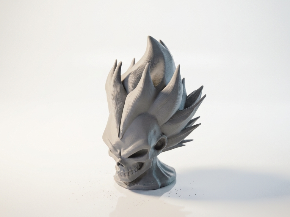 Half Skull Vegeta Dragon Ball Sculpture 3D Printable