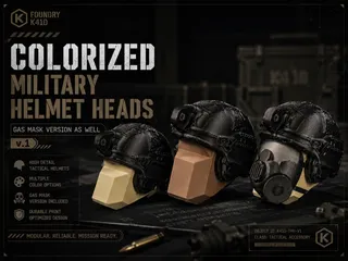 Dummy 13 Colorized SWAT/Military Heads