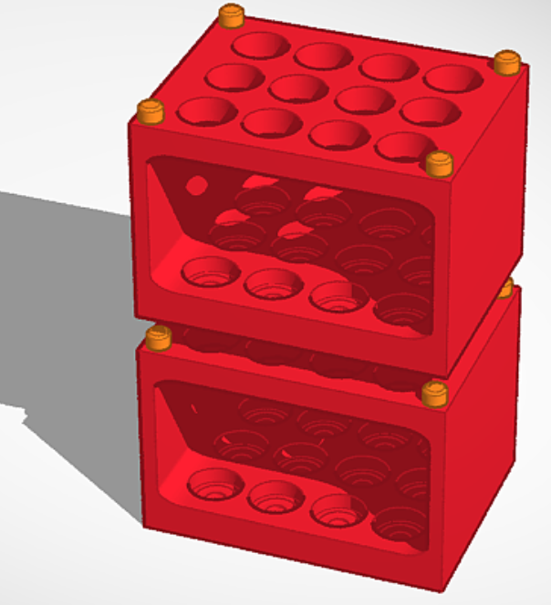 Miniatura 2 do modelo 3D Stackable battery container