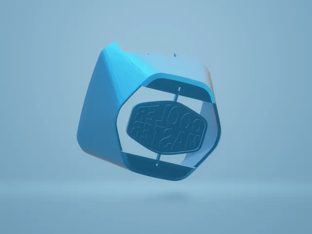 A Spinning logo cover for the cooler master Elite Liquid Series AIO pump