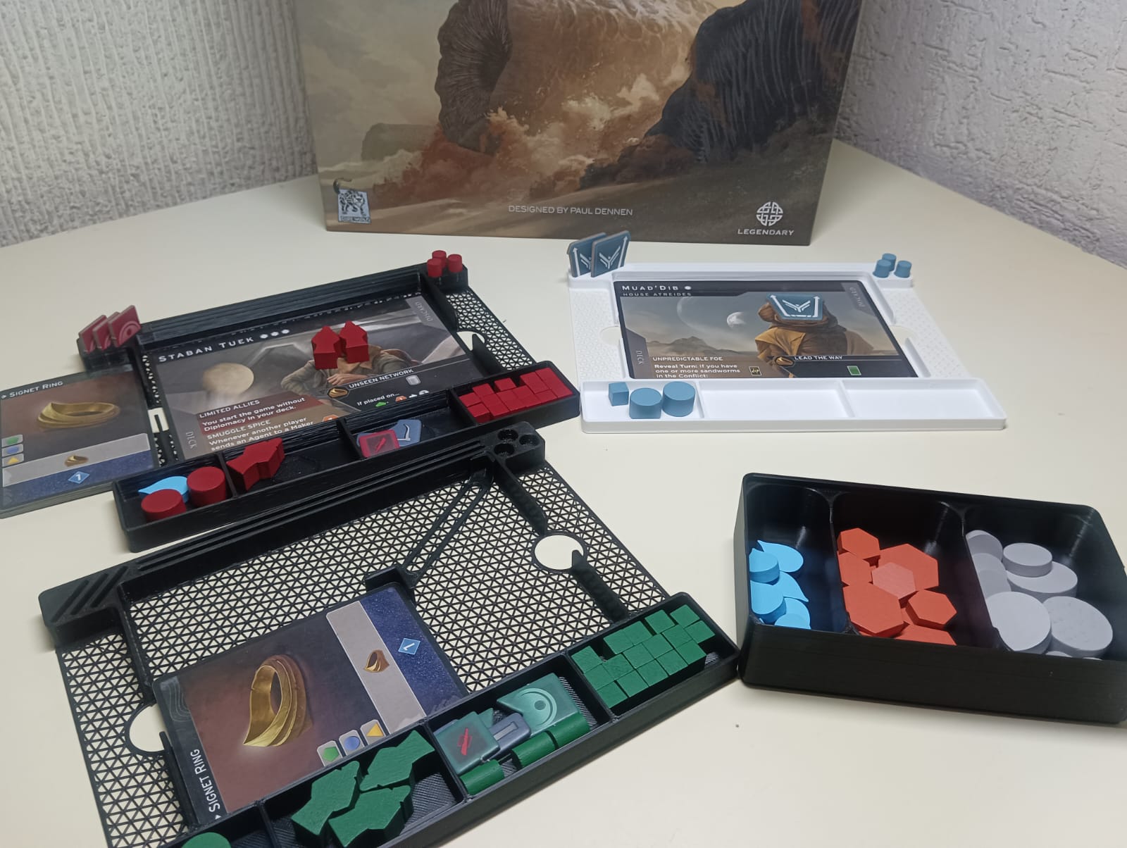 Smaller player / commander boards and large container remix - Dune imperium uprising