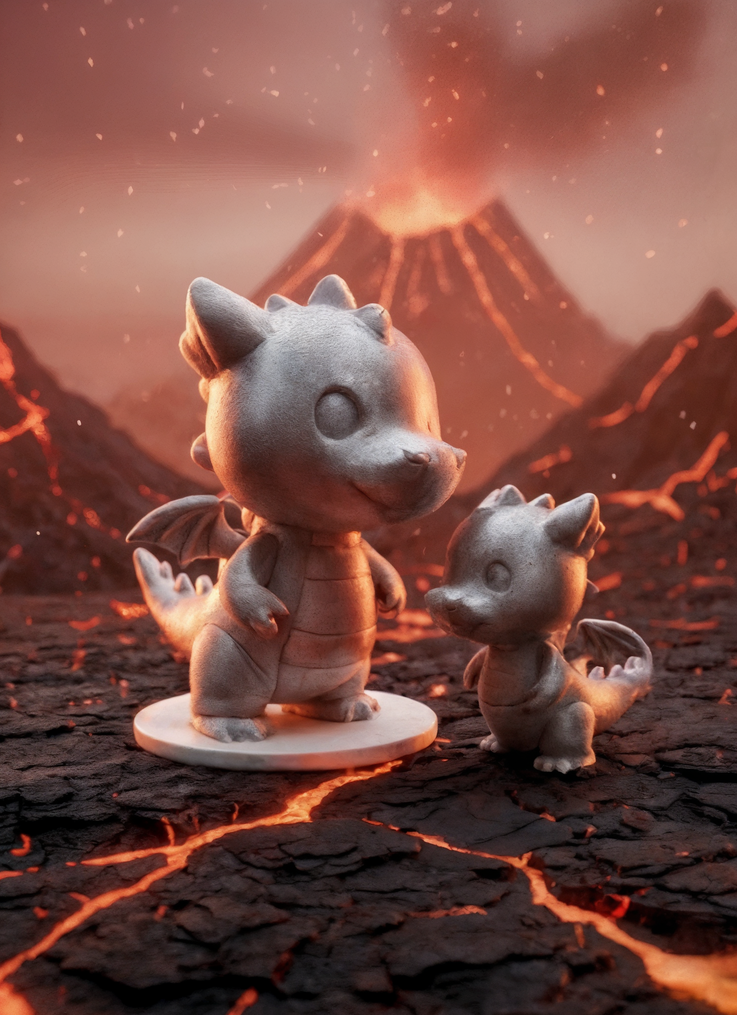 Cute Baby Dragon STL – Chibi Fantasy Figurine